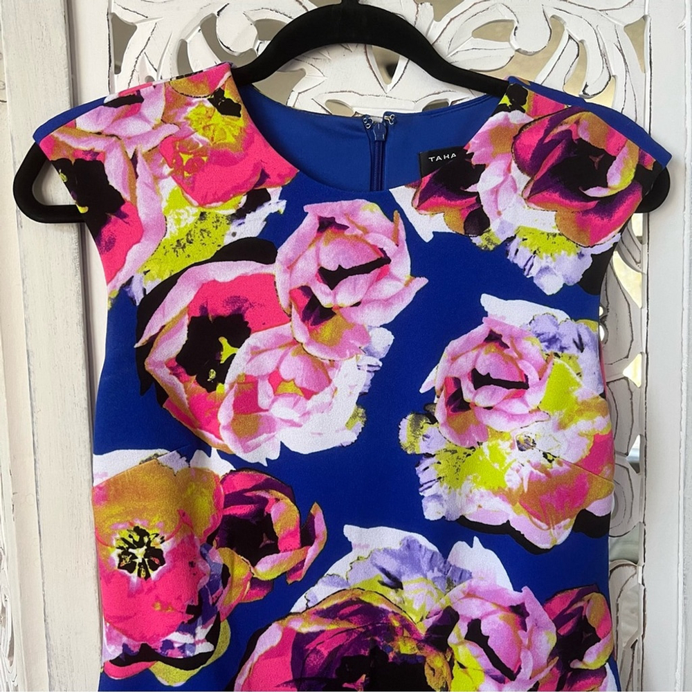 Studio by Tahari Levine Floral Print Dress Size 4 - Picture 3 of 10